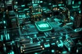 A digital illustration of a microchip labeled Ã¢â¬ÅWeb3,Ã¢â¬Â symbolizing the decentralized internet